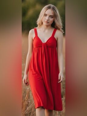 As U Wish Red Sleeveless Dress